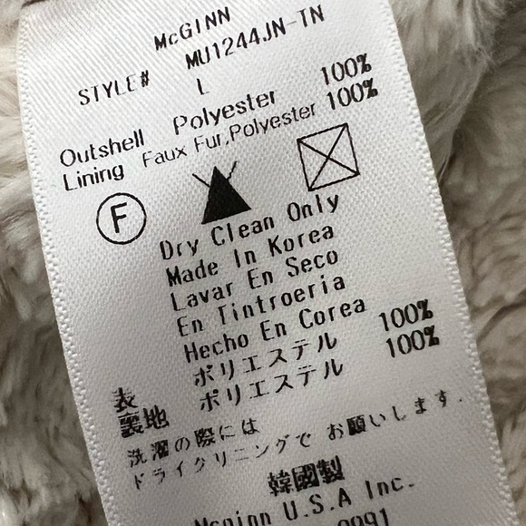 McGinn Exclusively For Nordstrom Faux Fur/Suede Jacket L - Picture 4 of 4
